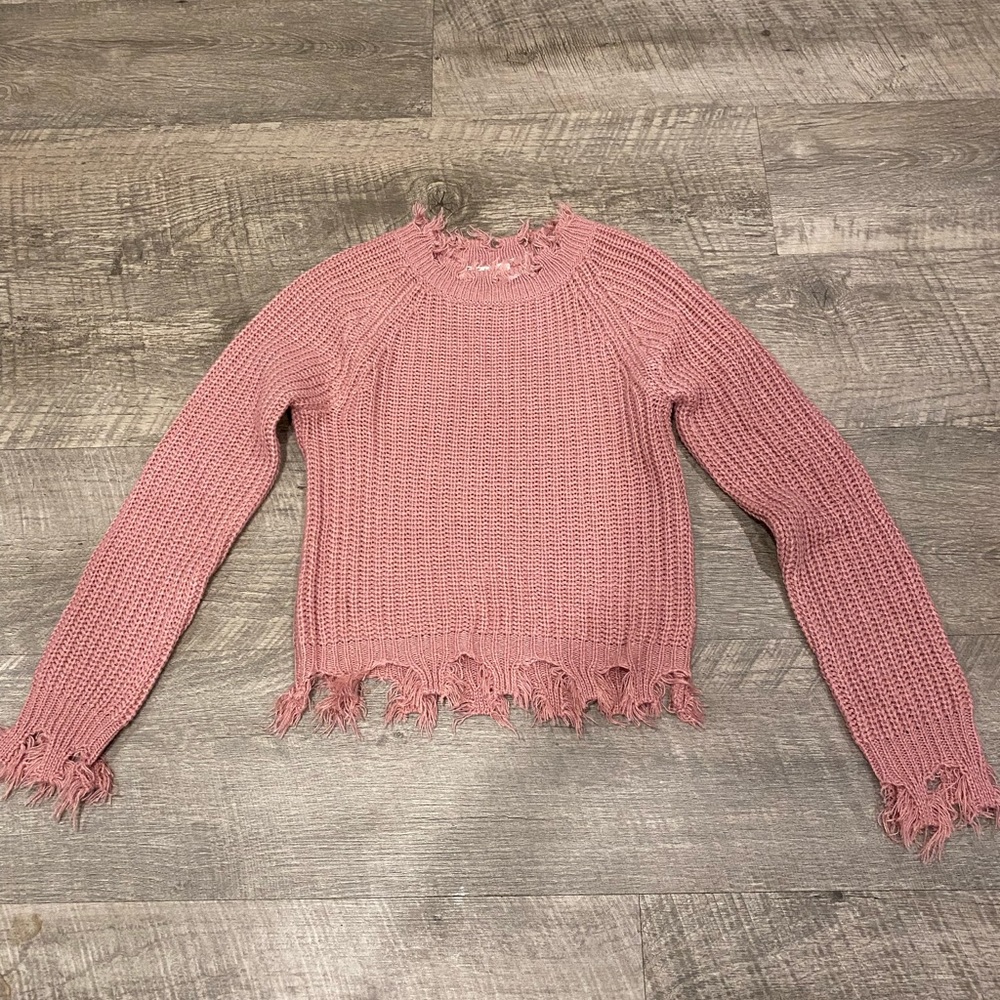 Distressed Junior Sweater